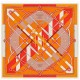 에르메스 Hermes SCIALLE 140 PARCOURS SANS FAUTE 스카프 오렌지 140cm