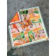 에르메스 Hermes Wow 양면 스카프 오렌지 90cm