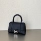 발렌시아가 Balenciaga 5928331 Hourglass XS 핸드백 블랙 19cm