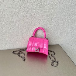 발렌시아가 Balenciaga 664676 HOURGLASS 체인 미니 TOP HANDLE 백 12cm