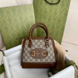 구찌 Gucci 640716 [구찌 홀스빗 1955] 미니 탑 핸들백 老花棕