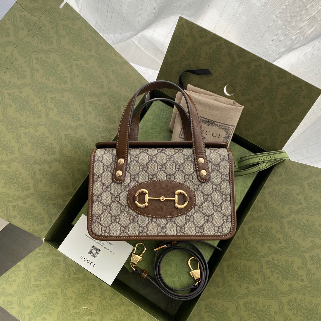 구찌 Gucci 645453 [구찌 홀스빗 1955] 미니 탑 핸들백 23cm