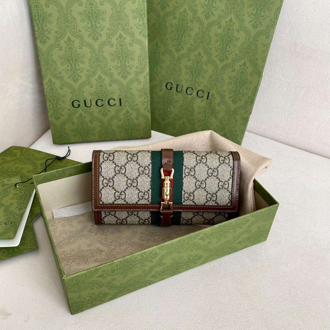 구찌 Gucci 652681 Denim Jackie 1961 [재키 1961] 체인 지갑 19cm