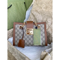 구찌 Gucci 498156 Padlock [패들락] GG 수프림 캔버스 숄더백 26cm