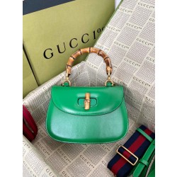 구찌 Gucci 675797 Bamboo Aria 뱀부 스몰 탑 핸들백 21cm
