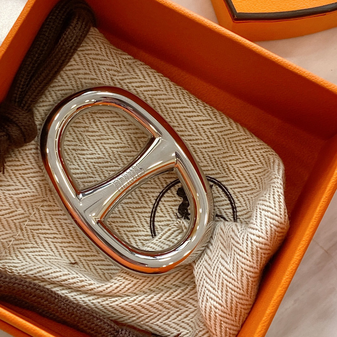 에르메스 Hermes 스카프 링 실버