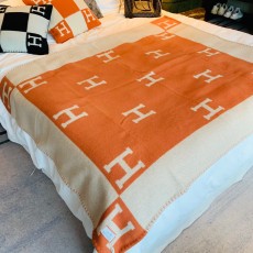 에르메스 Hermes Avalon 담요 오렌지