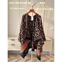 펜디 FENDI 울 캐시미어 케이프 140*140cm