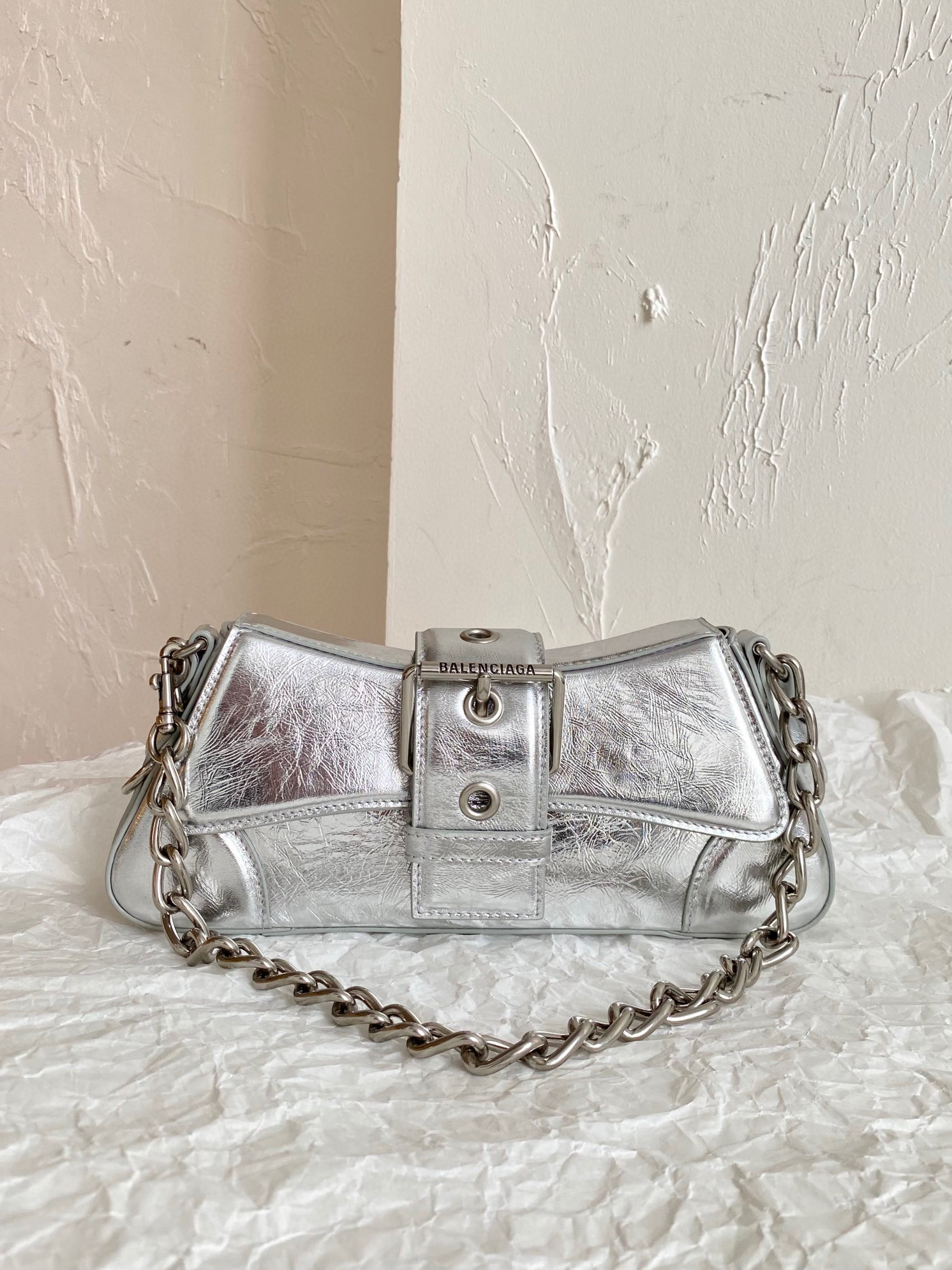 발렌시아가 Balenciaga LINDSAY 스몰 숄더백 701141 은색