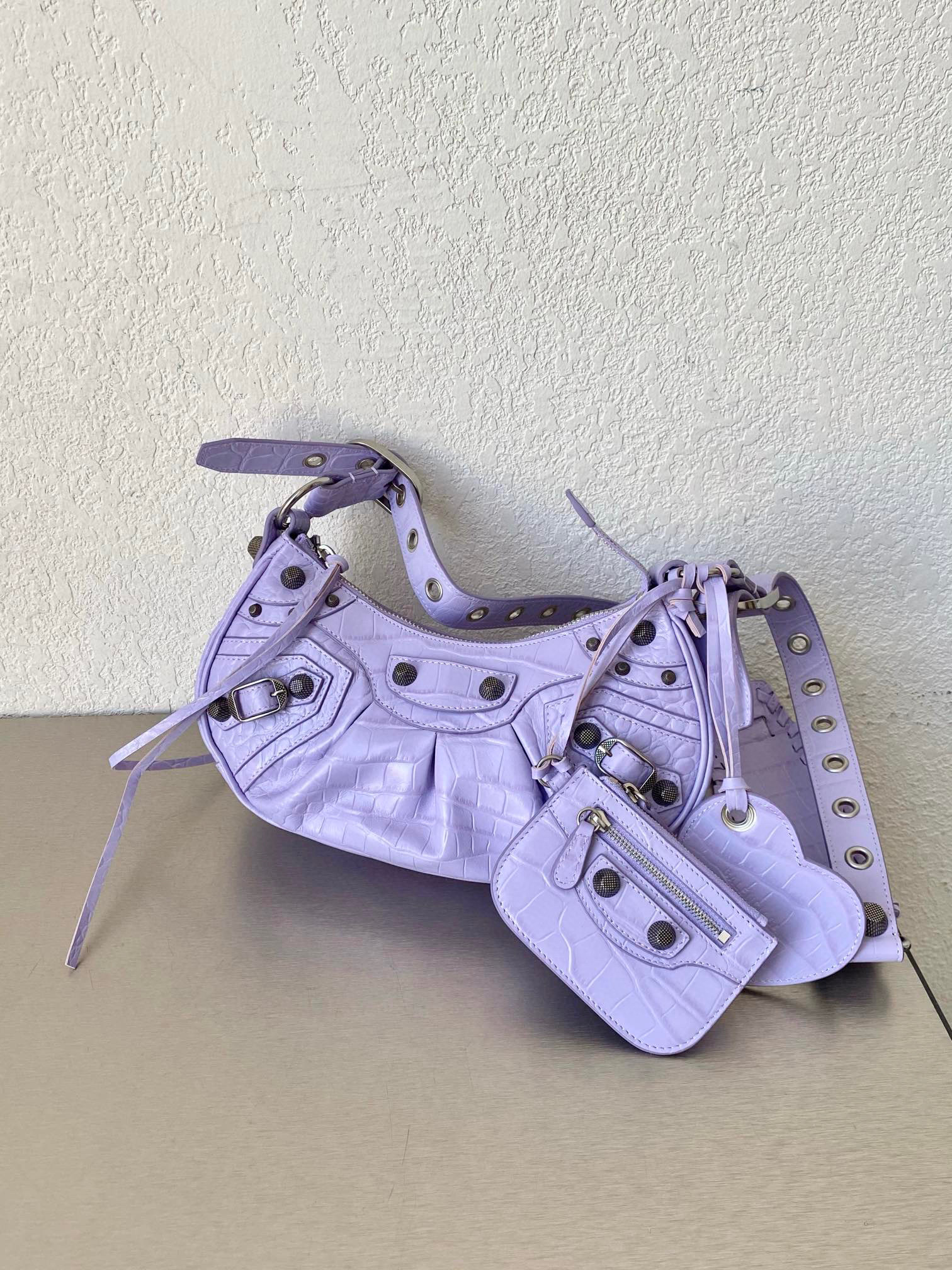 발렌시아가 Balenciaga LE CAGOLE XS 숄더백 671309 자색