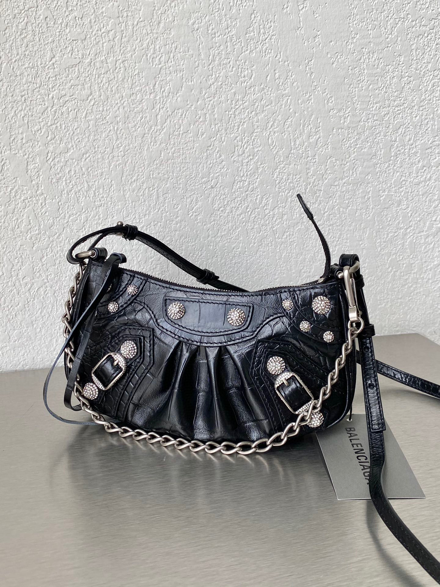 발렌시아가 Balenciaga LE CAGOLE MINI 체인백 695814 블랙