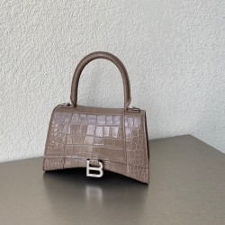 발렌시아가 Balenciaga HOURGLASS 스몰 핸드백 5935461 카키색