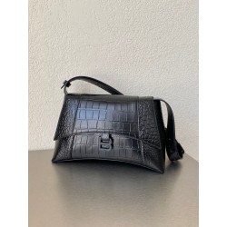 발렌시아가 Balenciaga DOWNTOWN MEDIUM 숄더 백 671353 블랙