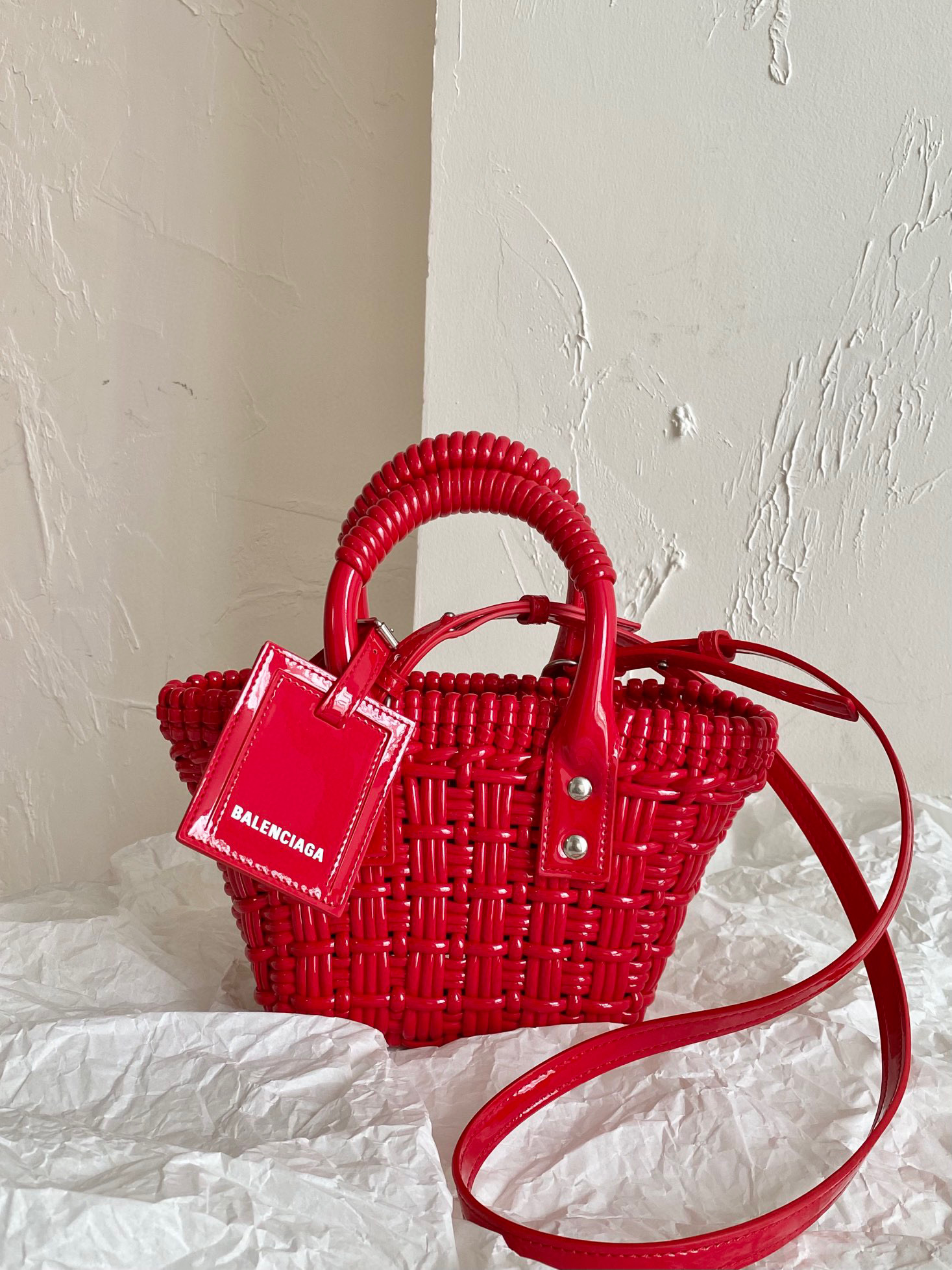 발렌시아가 Balenciaga BISTRO XXS 스트랩 678028 빨간색