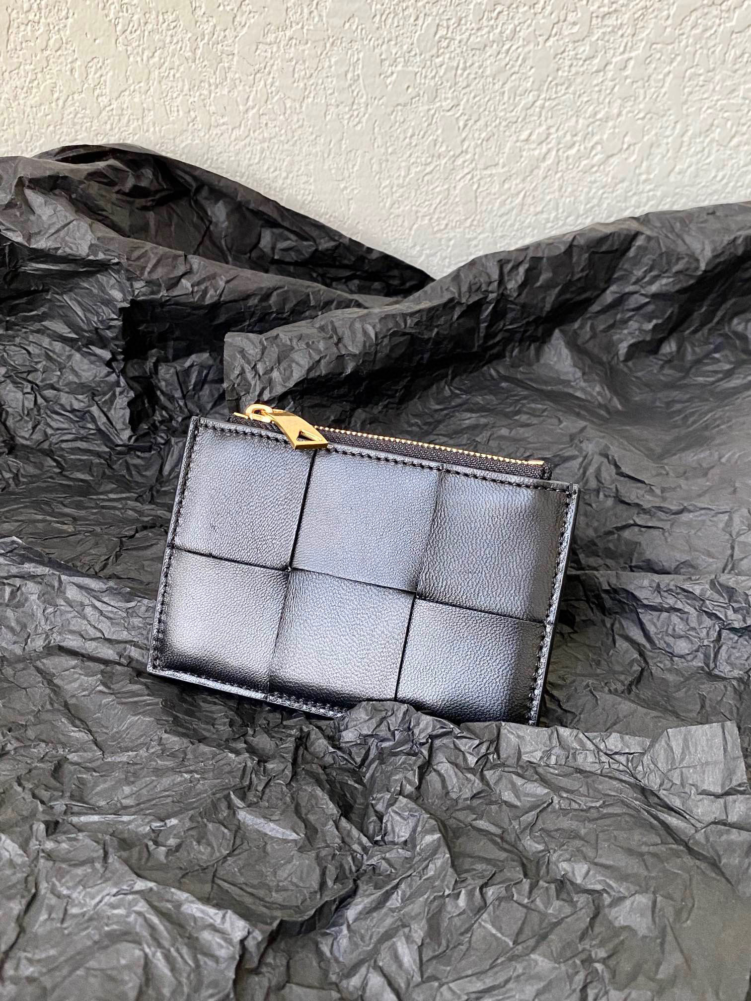 보테가베네타 Bottega Veneta 지퍼 카드 케이스 651393 블랙