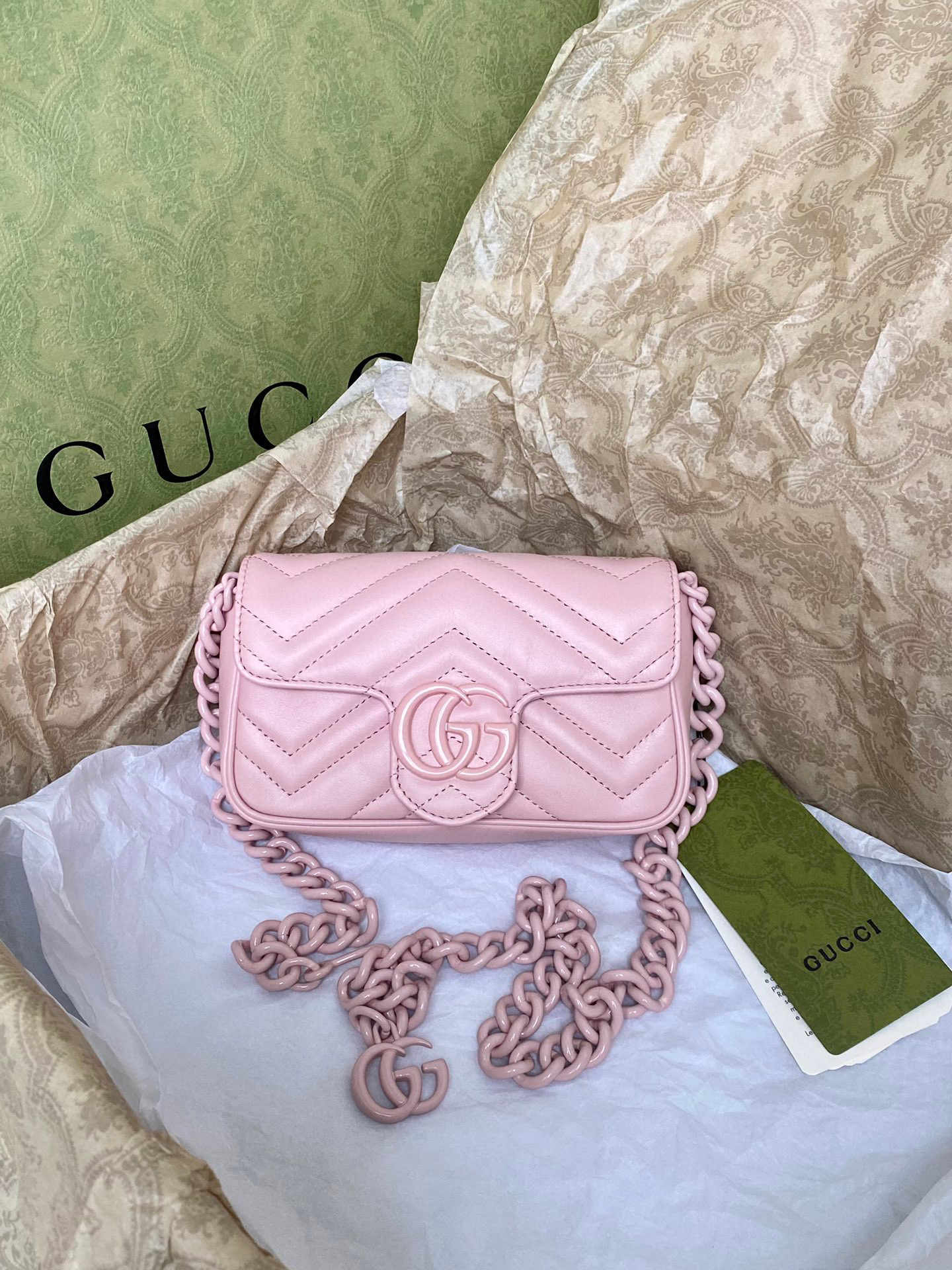 구찌 Gucci GG Marmont 벨트백 699757 분홍색