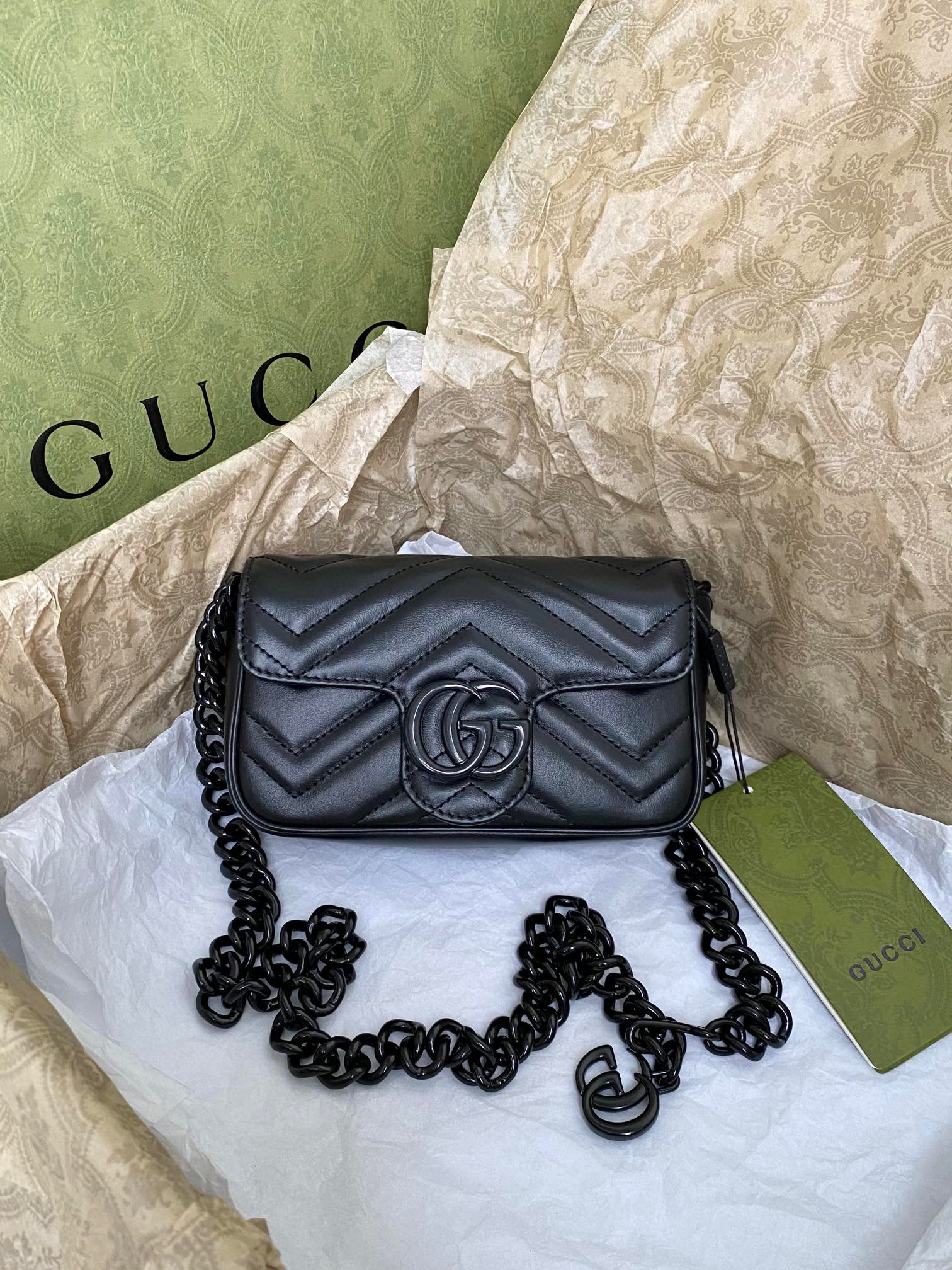 구찌 Gucci GG Marmont 벨트백 699757 블랙