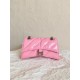 발렌시아가 Balenciaga 716351 퀼트 CRUSH 스몰 체인백 에 대한 여성 에 분홍의