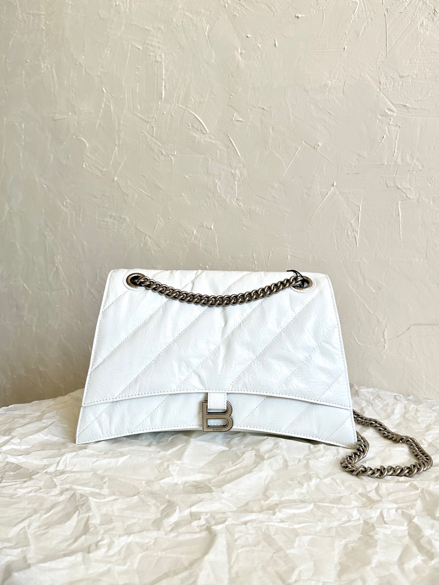 발렌시아가 Balenciaga 716393 체인백 에 대한 여성 에 옵틱 화이트 31cm