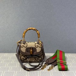 구찌 Gucci 686864 미니 점보 GG 뱀부 핸드백 17CM
