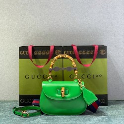 구찌 Gucci 675797 Bamboo Aria 뱀부 스몰 탑 핸들백 21CM