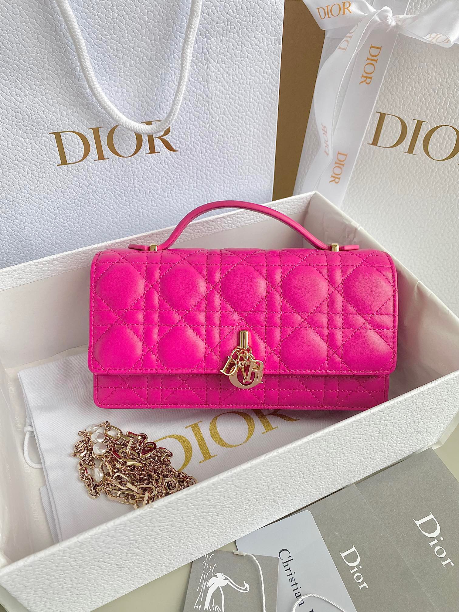 디올 Dior Lady 체인 클러치 21CM