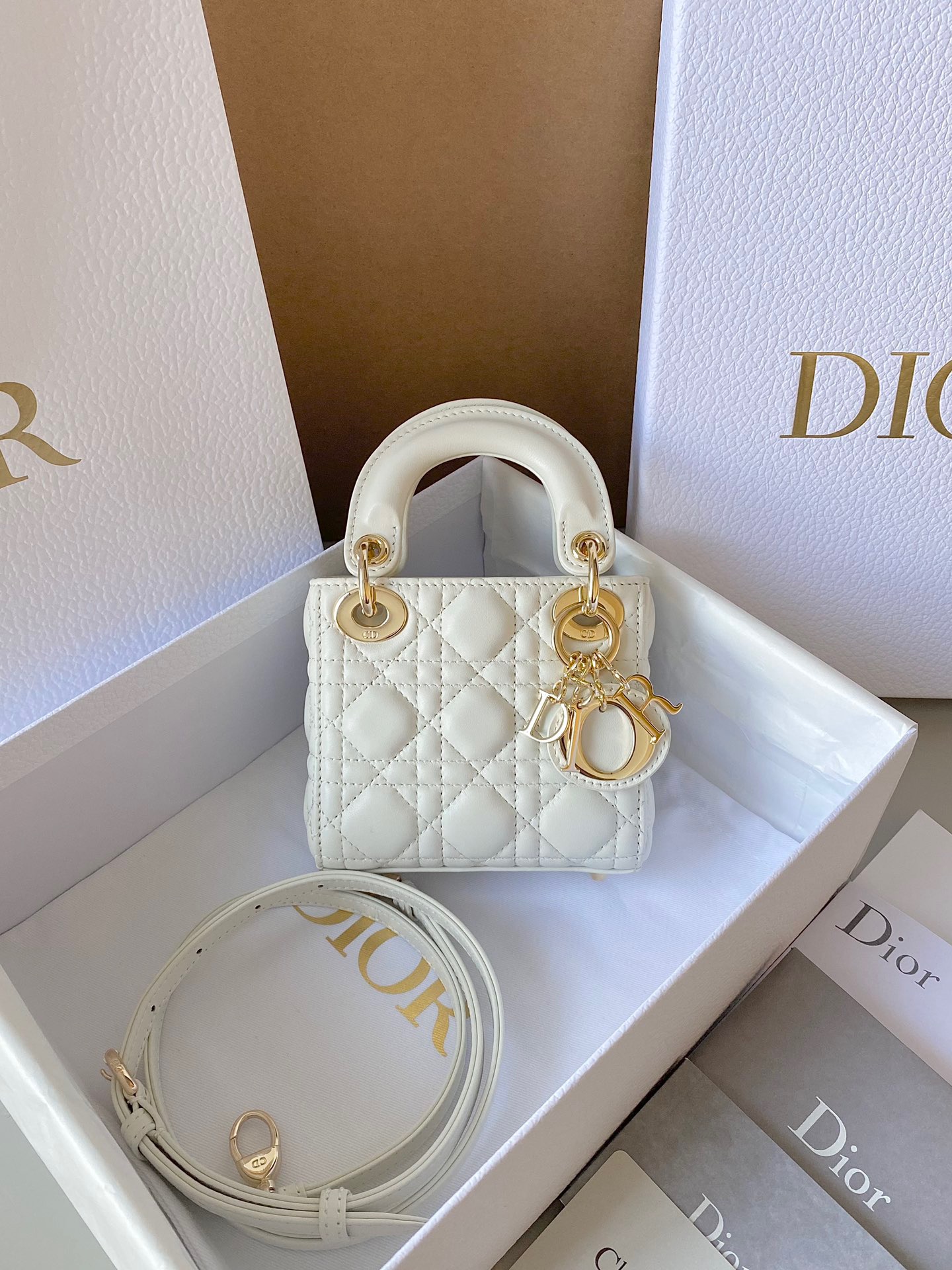 디올 Dior micro lady bag mini 탑 핸들백 12CM