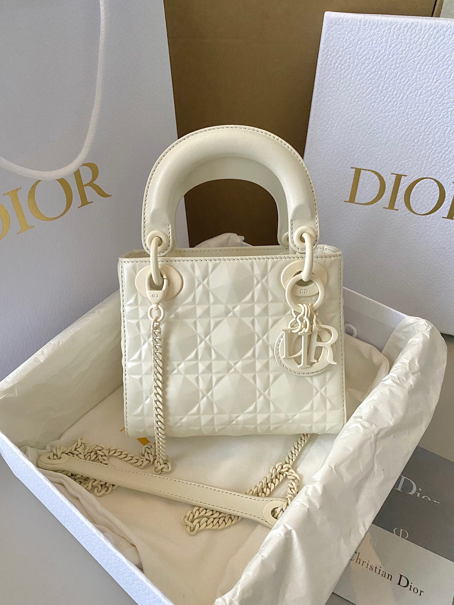 디올 Dior Lady 탑 핸들백 17CM
