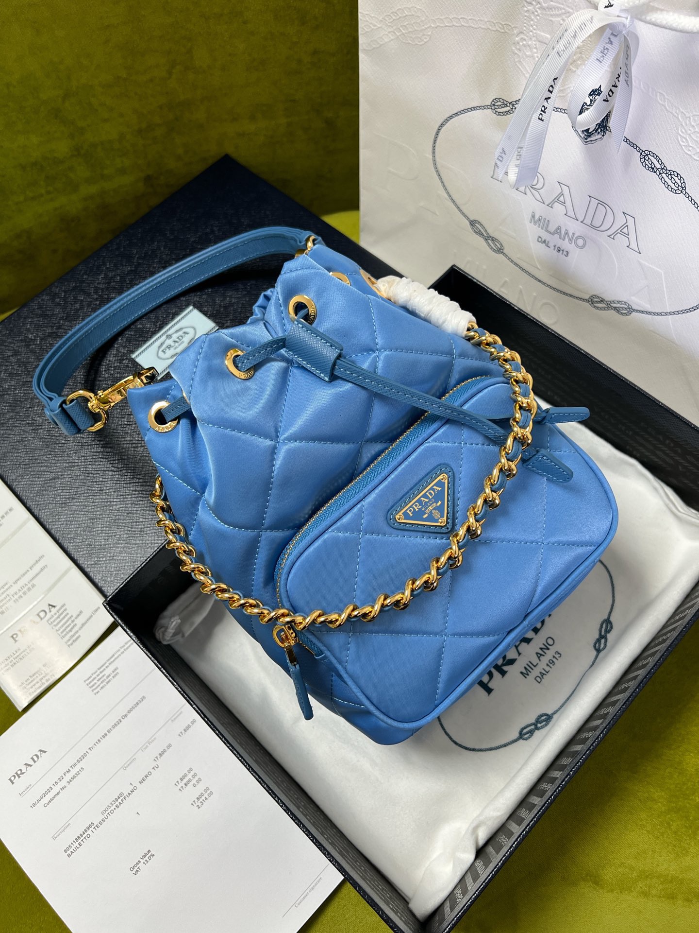 프라다 Prada 1BH038 버킷 백 22.5CM