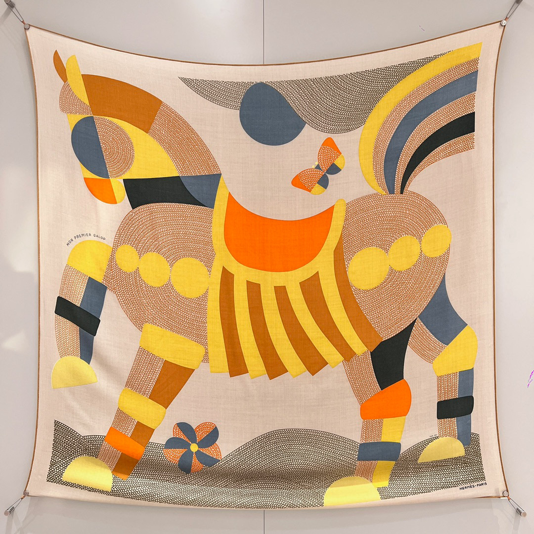 에르메스 Hermes 숄 Mon Premier Galop 140x140cm