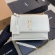 생로랑 Saint laurent/YSL 442906 생로랑 선셋 미디움 체인 백 크로커다일 엠보스 샤이니 레더 블랑 빈티지  22CM