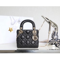 디올 Dior Lady mini 탑 핸들백 17CM