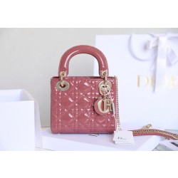 디올 Dior Lady  mini 탑 핸들백 17CM
