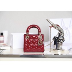 디올 Dior Lady  mini 탑 핸들백 17CM
