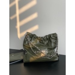 샤넬 CHANEL AS3260 22 스몰 핸드백 샤이니 카프스킨 & 실버 메탈 35CM