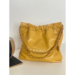 샤넬 CHANEL AS3260 22 스몰 핸드백 샤이니 카프스킨 & 골드 메탈 35CM