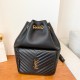생로랑 Saint laurent/YSL 672609 램스킨 조 모노그램 백팩 블랙 22CM