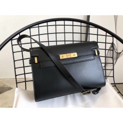 생로랑 Saint laurent/YSL 579271맨하탄 미디움 박스 생로랑 레더 숄더백 블랙 29CM