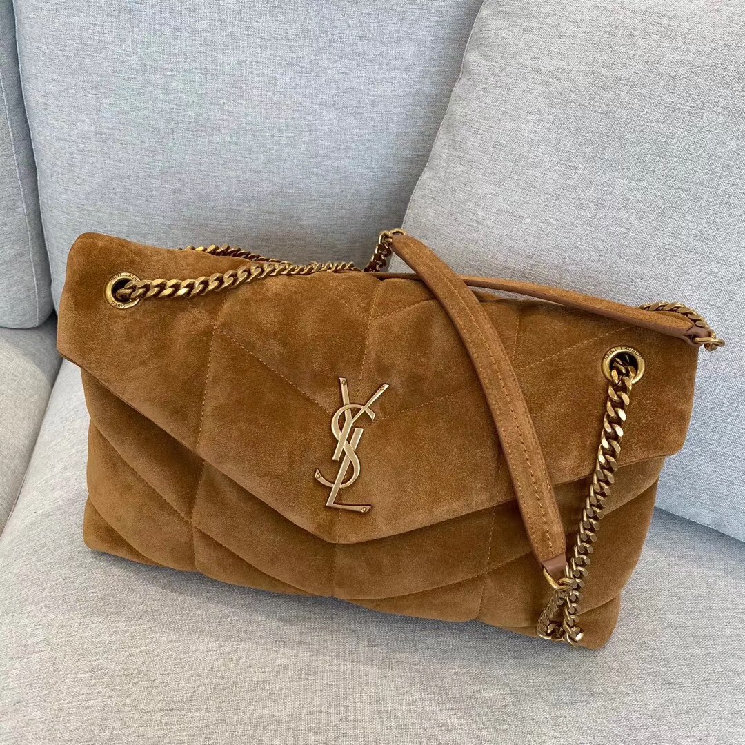생로랑 Saint laurent/YSL 577475 퍼퍼 미디움 체인 백 퀼티드 램스킨 35CM