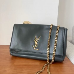 생로랑 Saint laurent/YSL 553804 리버시블 미디움 케이트 스웨이드 로덴 그린 28CM