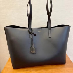 생로랑 Saint laurent/YSL 394195 Shopping tote bag 서플 레더 토이 쇼핑백 블랙 38CM