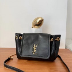 생로랑 Saint laurent/YSL Mini Nolita 672738 램스킨 미니 노리타 블랙 18CM