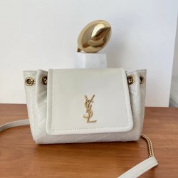 생로랑 Saint laurent/YSL Mini Nolita 672738 램스킨 미니 노리타 블랑 빈티지 18CM