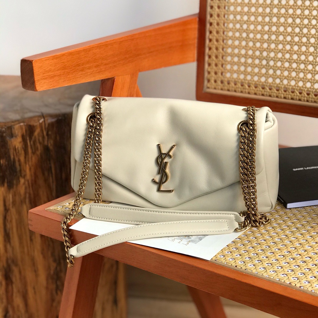 생로랑 Saint laurent/YSL 734153 Calypso 생로랑 칼립소 램스킨 블랑 빈티지 26CM