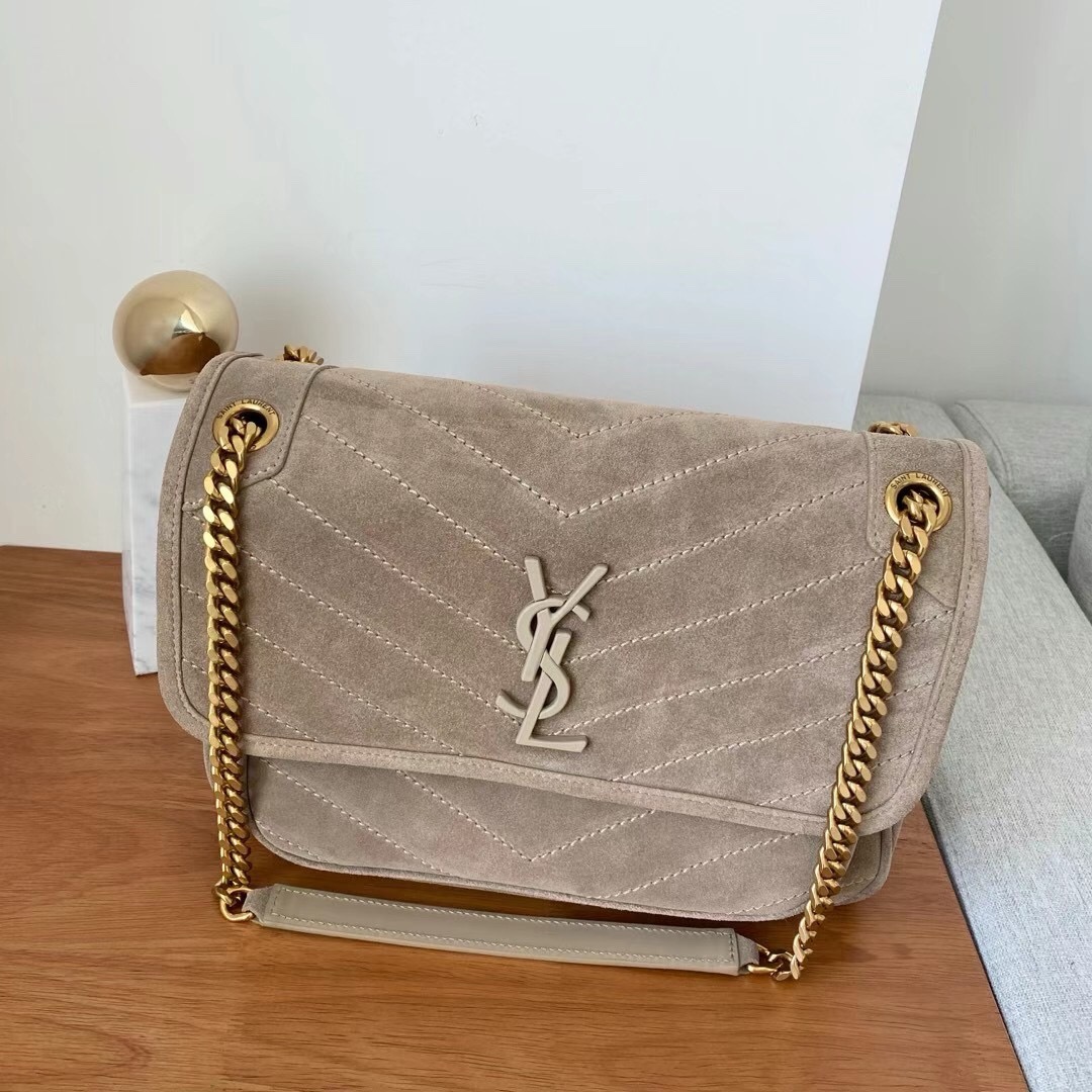 생로랑 Saint laurent/YSL 633158  니키 미디움 체인 백 스웨이드 로덴 28CM