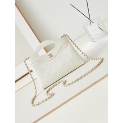샤넬 CHANEL AP3656 31 나노 골드 CC 체인 백 로고 유광 카프스킨 & 골드 메탈 20.5CM