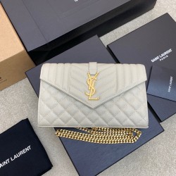 생로랑 Saint laurent/YSL 620280 믹스 마틀라세 그랑 드 뿌드르 엠보스드 레더 모노그램 체인 지갑 22.5CM
