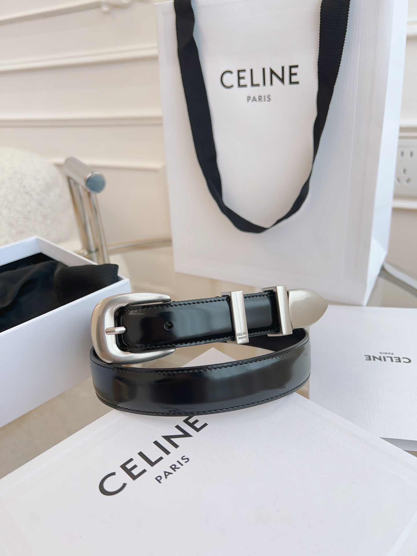 셀린느 Celine 웨스턴 벨트 빈티지 Western Belt in Vintage 18mm