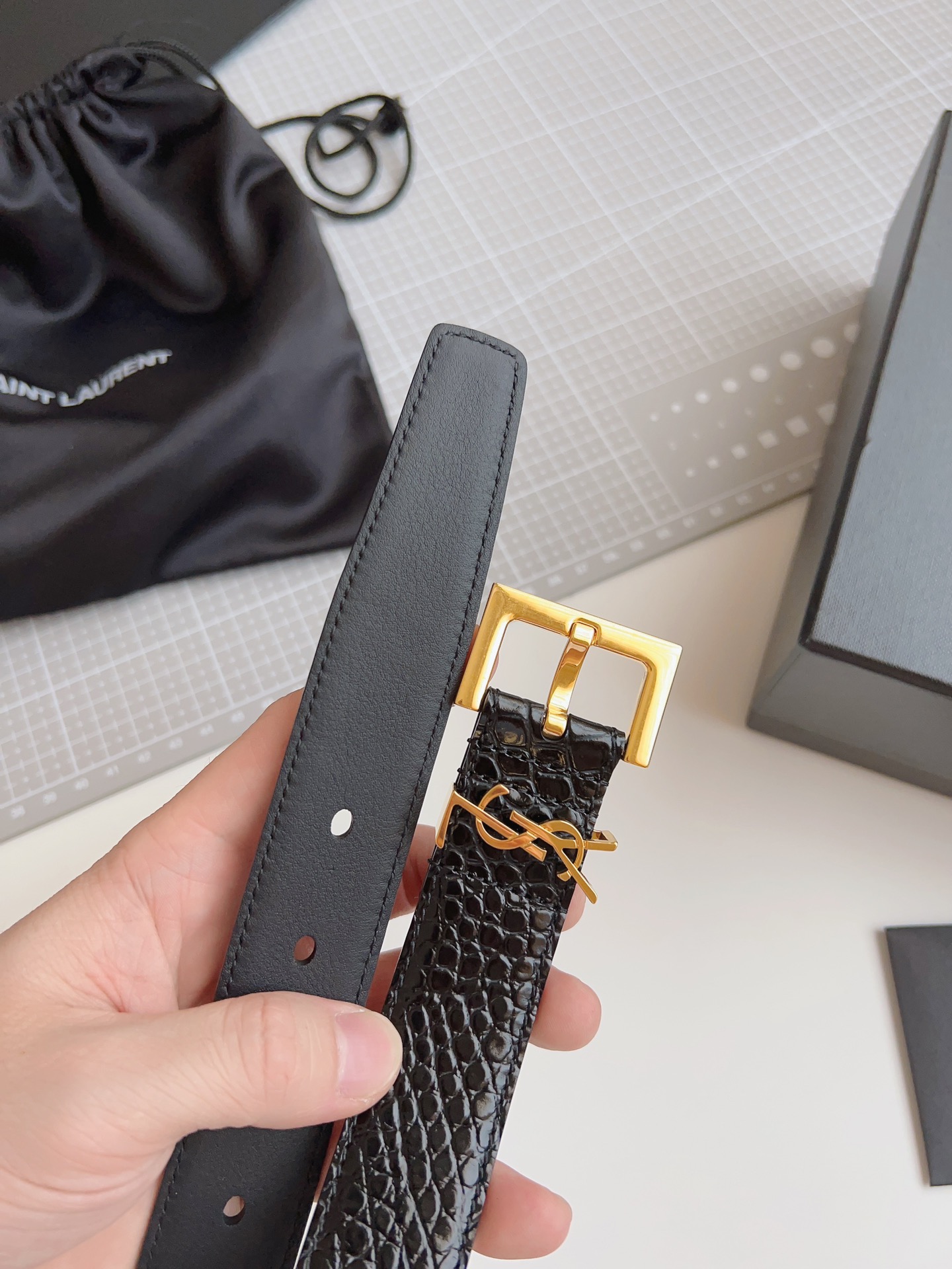 생로랑 Saint Laurent 벨트 30mm