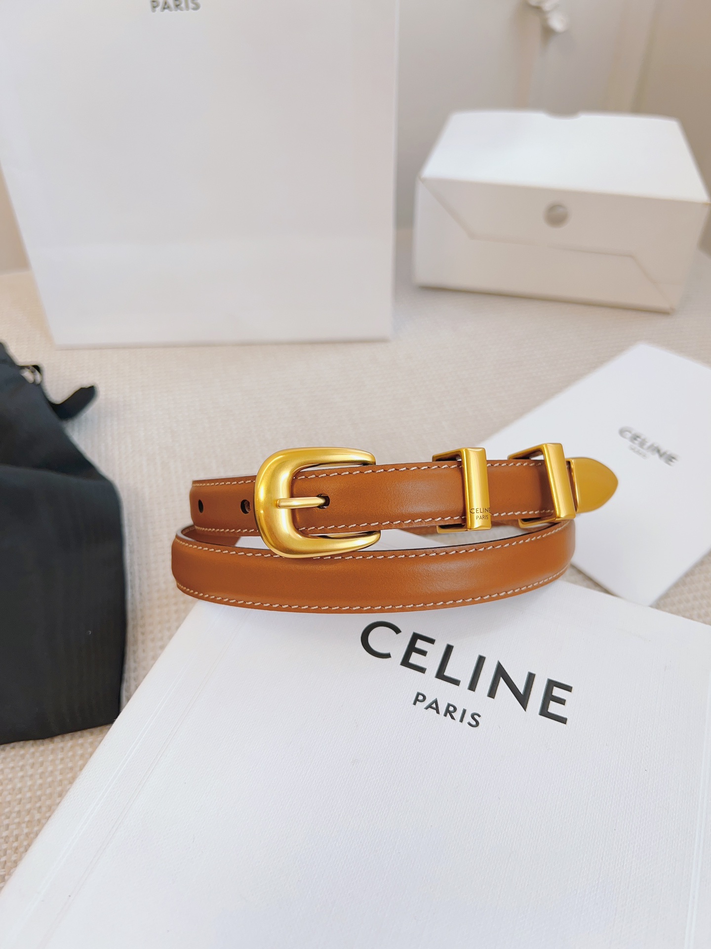 셀린느 Celine 웨스턴 벨트 빈티지 Western Belt in Vintage 18mm